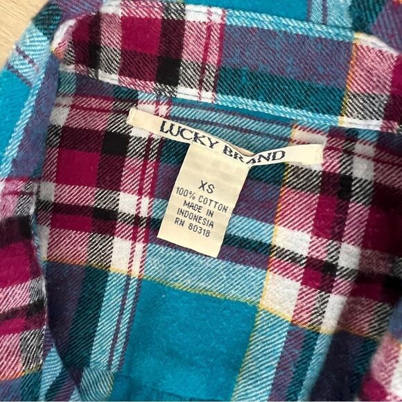 Lucky Brand set of 2 plaid flannel shirts Size XS - Picture 2 of 3